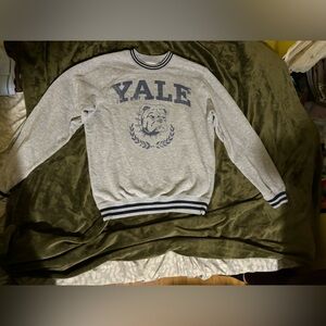 Gray/blue Yale University Sweatshirt. New without tags. Never worn. Size Large